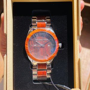 Original Grain Classic Rosewood 43mm Silver Brown Men's Watch